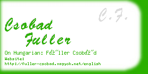 csobad fuller business card